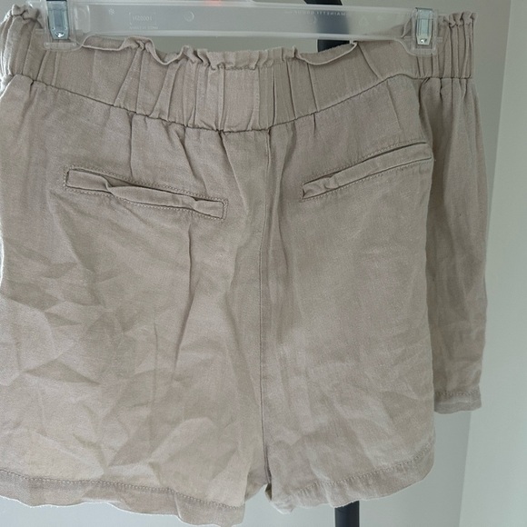 Ci Sono Tan High Waist Shorts with Tie Belt linen - Picture 8 of 10